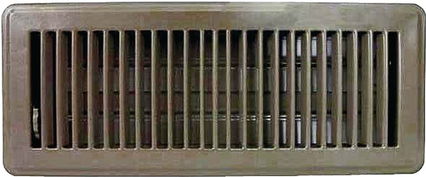 MINTCRAFT FR01-4X12B ProSource Floor Register, 4 in H X 12 in W, Steel, 4" x 12", Brown