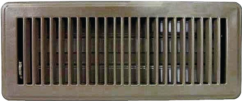 MINTCRAFT FR01-4X12B ProSource Floor Register, 4 in H X 12 in W, Steel, 4" x 12", Brown