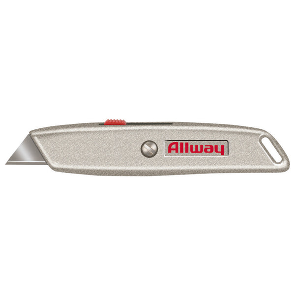 Allway Tools Retractable Utility Knife with 3 Blades and Delrin Slider RK4