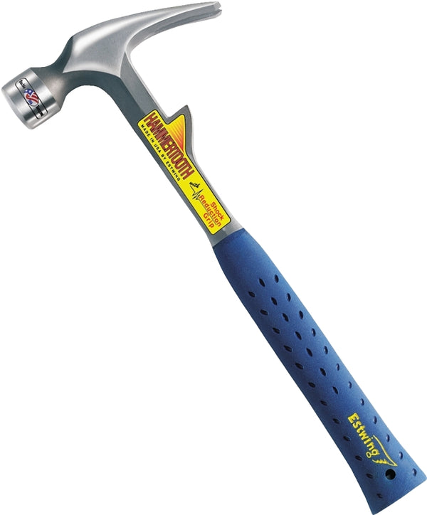 Estwing Hammertooth Hammer - 22 oz Straight Rip Claw with Milled Face & Shock Reduction Grip - E6-22TM