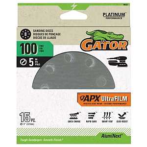 Ali Industries 134931 5 in. Sanding Disc - 100 Grit - Pack of 15