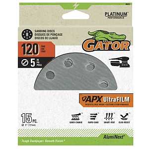 Ali Industries 134932 5 in. Sanding Disc - 120 Grit - Pack of 15