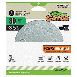 Ali Industries 134937 5 in. Sanding Disc - 80 Grit - Pack of 5