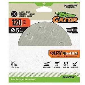 Ali Industries 134938 5 in. Sanding Disc - 120 Grit - Aluminum Oxide - Pack of 5
