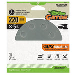Gator Ali Industries 134939 5 in. Sanding Disc - 220 Grit - Pack of 5 9207