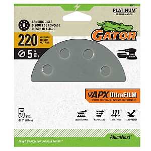 Ali Industries 134939 5 in. Sanding Disc - 220 Grit - Pack of 5