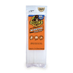 Gorilla Hot Glue Sticks, Mini Size, 8" Long x .27" Diameter, 25 Count, Clear, (Pack of 1) 3022502