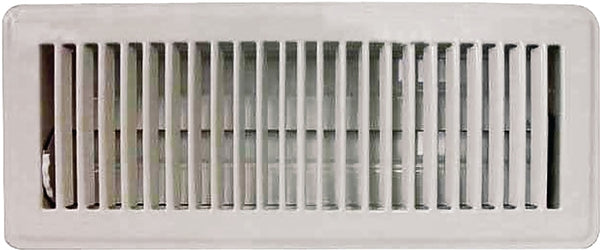 MINTCRAFT FR01-4X12W ProSource Floor Register, 4 in H X 12 in W, Steel, 4" x 12"