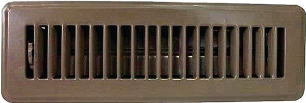 MINTCRAFT FR01-2X10B ProSource Floor Register, 2 in H X 10 in W, Metal, 2" x 10", Brown