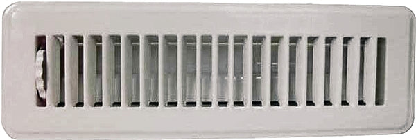 MINTCRAFT FR01-2X10W ProSource Floor Register, 2 in H W, Steel, 2&quot x 10&quot, White