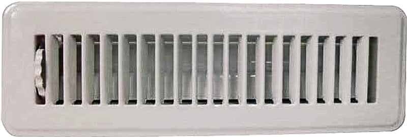 MINTCRAFT FR01-2X10W ProSource Floor Register, 2 in H W, Steel, 2&quot x 10&quot, White