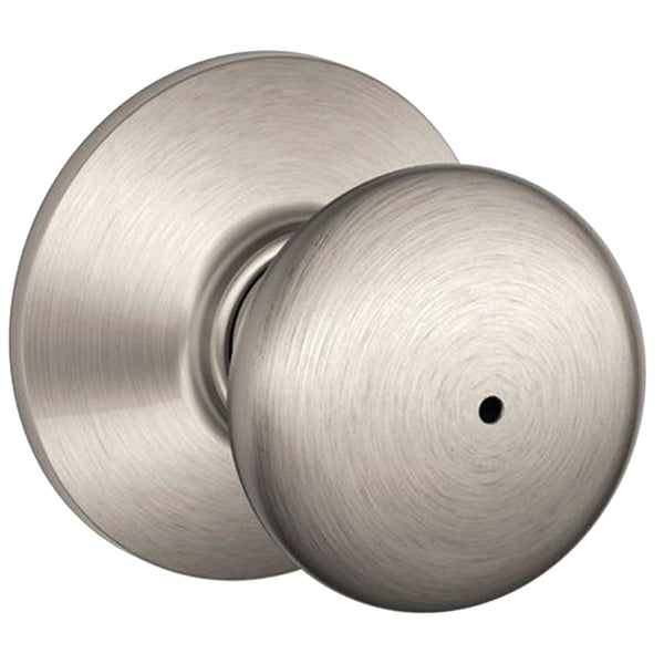 SCHLAGE F40 PLY 619 Plymouth Privacy Knob, Satin Nickel