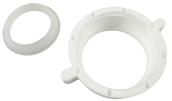 Danco 86786 Slip Joint Nut And Washer, Plastic, White