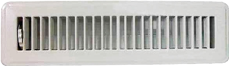 MINTCRAFT FR01-2X12W ProSource Floor Register, 2 in H X 12 in W, Steel, 2" x 12", White