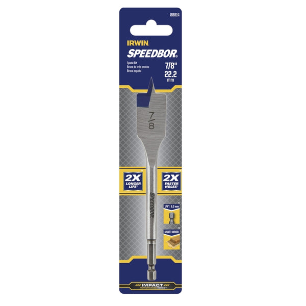 Irwin Speedbor 88814 7/8" Speedbor 2000 Standard Length Flat Wood Boring Bit (10-Pack)