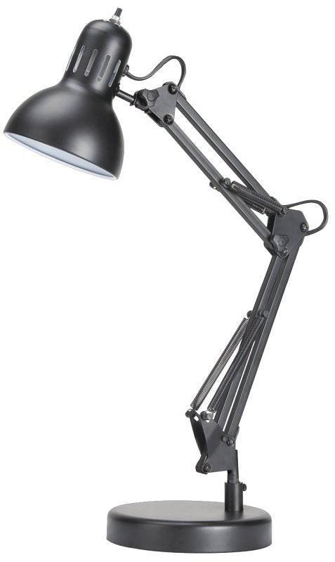 Boston Harbor TL-WK-134E-BK-3L Swing Arm Adjustable Desk Lamp, 60 W, A19, Black