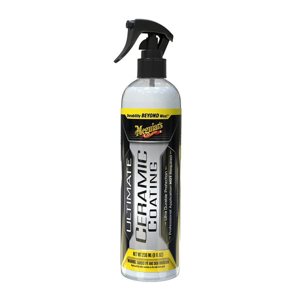Meguiar's Ultimate Ceramic Coating - Ultra-Durable Cutting-Edge Ceramic Protection with Excellent Water Beading While also increasing gloss, Slickness, and Concealing Minor Paint Defects - 8oz Spray G240108