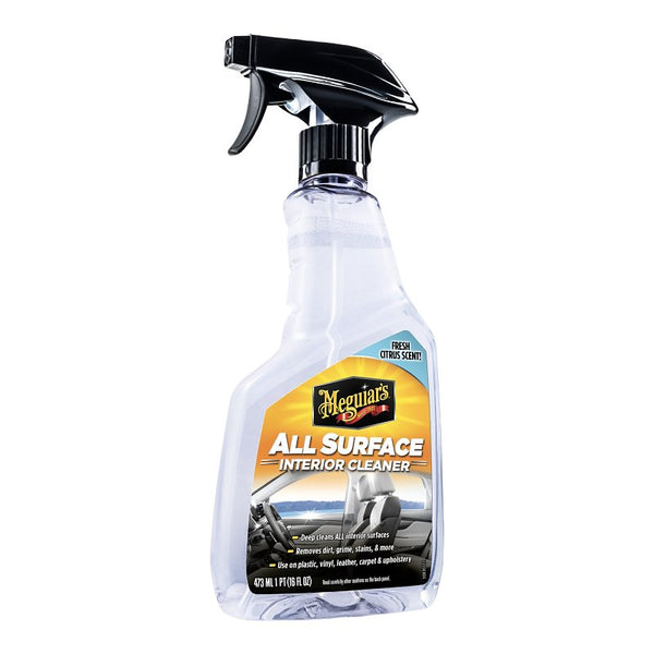 Meguiar's All Surface Interior Cleaner - All Purpose Interior Cleaner Quickly and Safely Cleans All Your Interior Surfaces and Leaves Behind a Pleasant Scent - Premium Auto Interior Cleaner, 16oz G240616