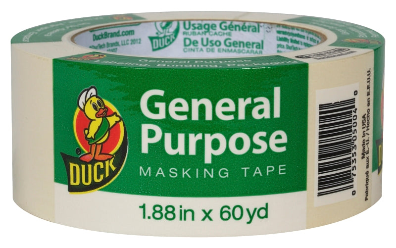 Duck Brand 394700 General Purpose Masking Tape, 1.88-Inch by 60-Yard, Single Roll, Beige