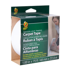 Duck Brand 394621 Light Traffic Carpet Tape, 1.88-Inch x 75 Feet, Single Roll,White 286377