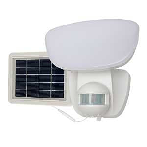 HALO Solar Outdoor LED Flood Light with 180 Degree Motion Sensor Flood & Security Single Head Light 1000 Lumens White