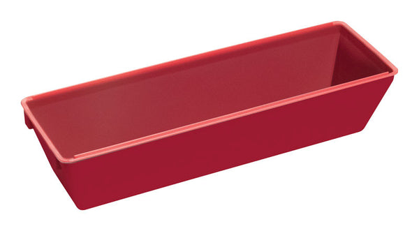 HYDE 09060 Heavy Duty Mud Pan, 12 in L 3-1/4 in T, Plastic, Red, 3-1/4"T