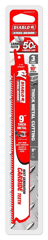 Freud-Diablo DB Carbide 9 8TPI 3PK SENS DS0908CF3