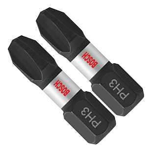 BOSCH ITPH3102 2-Pack 1 In. Phillips #3 Impact Tough Screwdriving Insert Bits