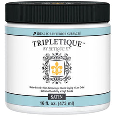 Retique It RQ-TPLQ16S-R10 Tripletique RQ-TPLQ16S-R10 Interior Top Coat, Satin, 16 oz