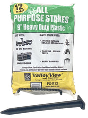 Valley View PS-R12 Poly Stakes, 9 inch, Black
