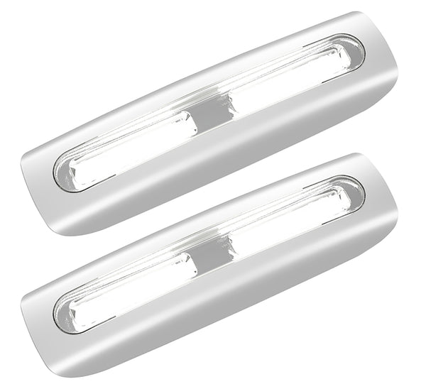 Westek BARCOB2-T Bar Light, 120 V, AAA Battery, LED Lamp, 160 Lumens, 6000 K Color Temp Silver - pack of 2