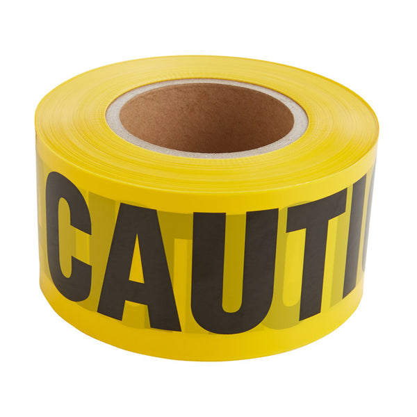 IDEAL Industries Barricade Tape, "Caution", Yellow, 3 in. x 1,000 ft. 66231