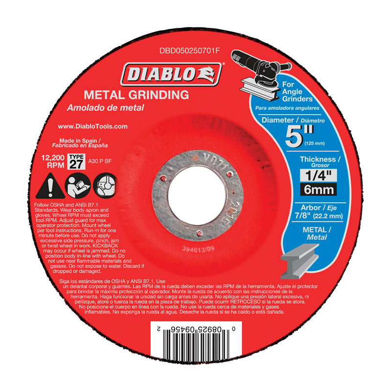 DB 5X1/4X7/8IN METAL DC GRNDG27
