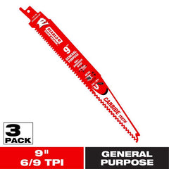 Freud DS0909CGP3 Diablo 9" Carbide General Purpose Reciprocating Blade (3 Pack)