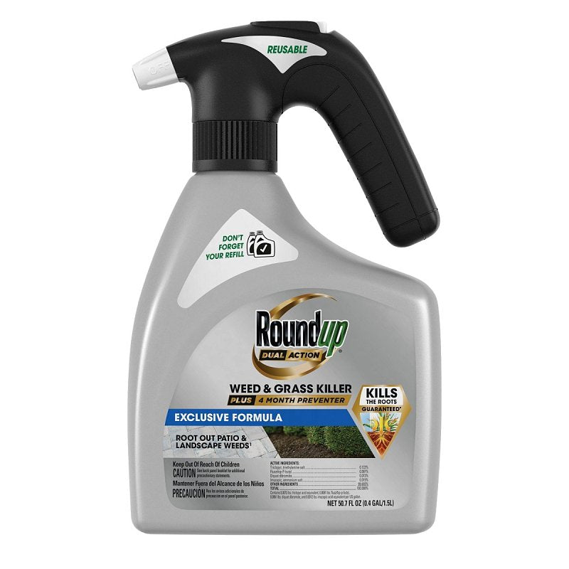 Roundup Dual Action Weed & Grass Killer Plus 4 Month Preventer, 1.5L