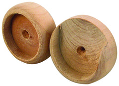 Prime-Line Products N 6794 Prime Line Rod Holder Closet Pole Socket, 1-3/8 in Id X 2-1/2 in Od X 5/8 in W, Wood, 1-3/8", Raw