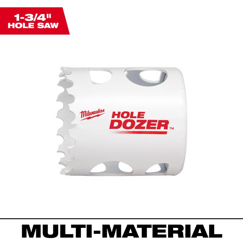 Milwaukee Hole Dozer Hole Saw, Bi-Metal, 1-3/4 In