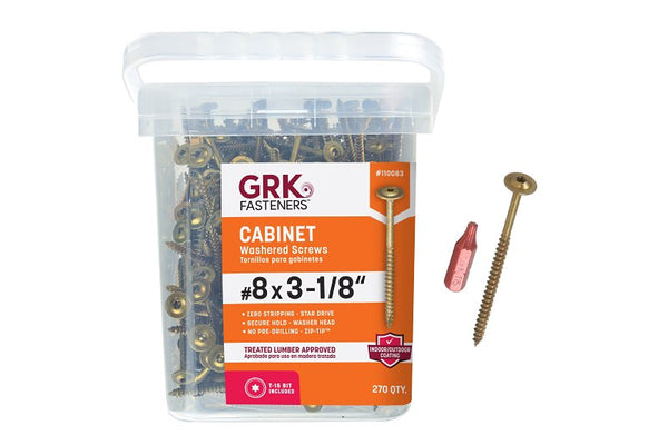 GRK Fastners Cabinet Screws 8 x 3 1/8" 270 Count270 110083