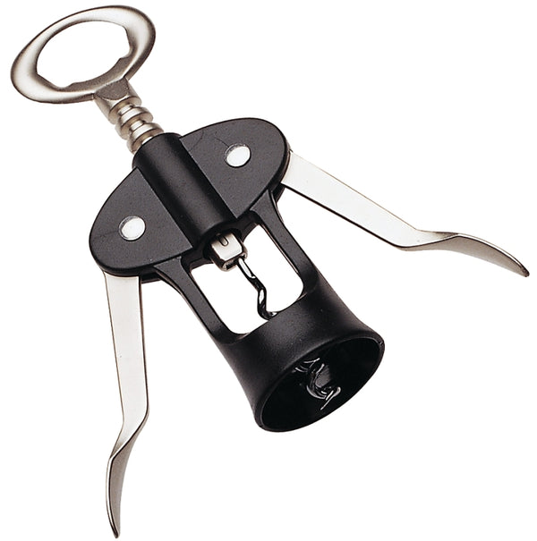 Chef Craft Select Metal Winged Corkscrew, 6.5 inch, Black and Chrome 20168