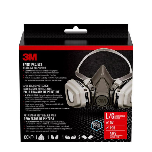 3M, 6311P1-DC, half-mask respirator, Black
