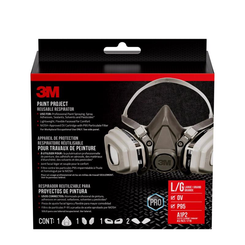 3M Paint Project Respirator, Large 6311P1-DC