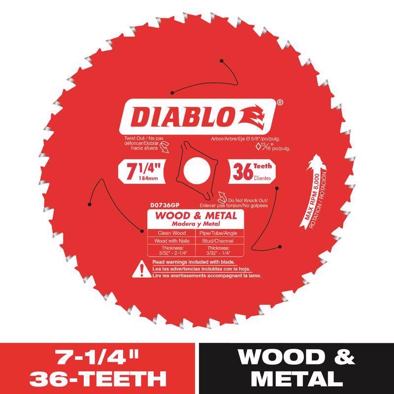 Freud-Diablo 7-1/4 X 36 GP CSB - Clam, D0736GPX