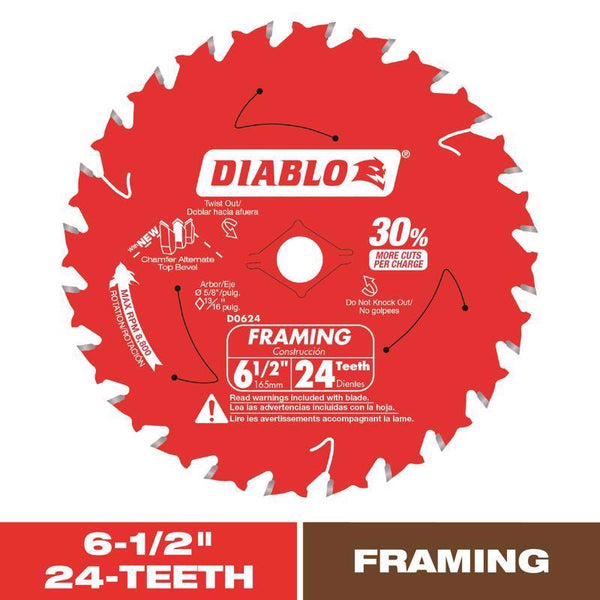 Freud DIABLO TOOLS Diablo Tools 6-1/2" x 24-Tooth D0624A