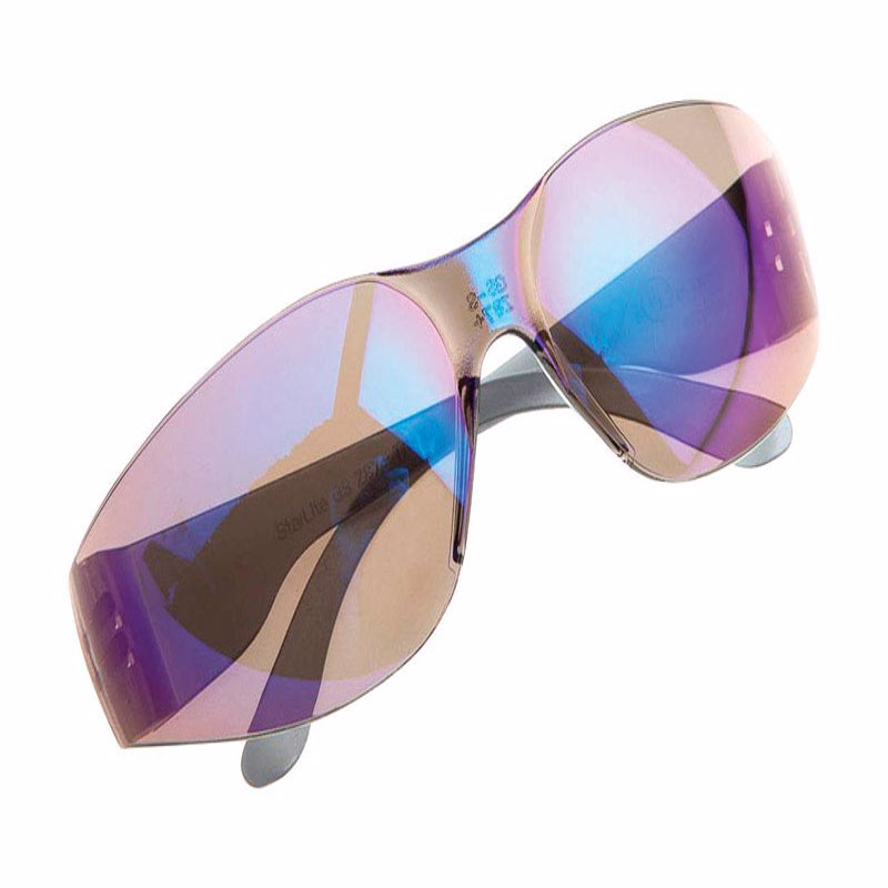 Forney 55338 Safety Glasses, Starlite, Blue Mirror