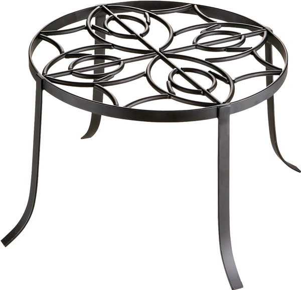 MINTCRAFT W52873-3L Black Iron Plant Stand, 12-Inch