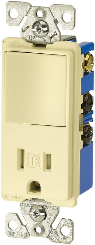 Cooper Wiring Deco Switch & Recept Combo Ivr TR7730V