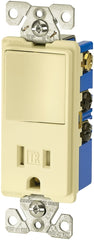 Eaton Cooper Wiring TR7730V Switch/Outlet Combo, Ivory