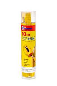 10 Carpenter Pencils With 1 Carpenter Pencil Sharpener