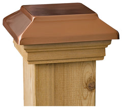 Deckorators 4 in. x 4 in. Victoria Copper Plateau Pressure Treated Post Cap 72302