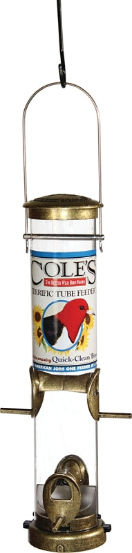 Cole's Terrific Tube Wild Bird 1.25 Polycarbonate Bird Feeder 4 ports TT04